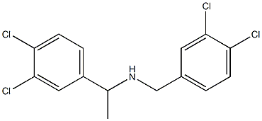 [1-(3,4-dichlorophenyl)ethyl][(3,4-dichlorophenyl)methyl]amine 结构式