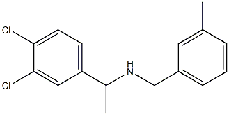 [1-(3,4-dichlorophenyl)ethyl][(3-methylphenyl)methyl]amine 结构式
