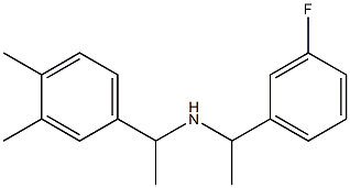 [1-(3,4-dimethylphenyl)ethyl][1-(3-fluorophenyl)ethyl]amine 结构式