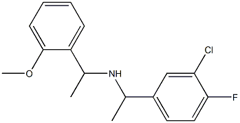 [1-(3-chloro-4-fluorophenyl)ethyl][1-(2-methoxyphenyl)ethyl]amine 结构式