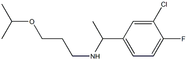 [1-(3-chloro-4-fluorophenyl)ethyl][3-(propan-2-yloxy)propyl]amine 结构式