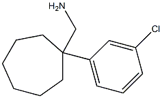 [1-(3-chlorophenyl)cycloheptyl]methanamine 结构式