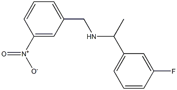 [1-(3-fluorophenyl)ethyl][(3-nitrophenyl)methyl]amine 结构式