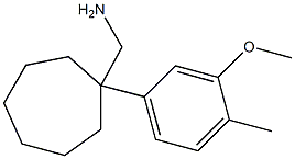 [1-(3-methoxy-4-methylphenyl)cycloheptyl]methanamine 结构式