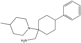 [1-(4-methylpiperidin-1-yl)-4-phenylcyclohexyl]methanamine 结构式