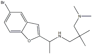 [1-(5-bromo-1-benzofuran-2-yl)ethyl]({2-[(dimethylamino)methyl]-2-methylpropyl})amine 结构式