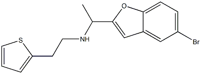 [1-(5-bromo-1-benzofuran-2-yl)ethyl][2-(thiophen-2-yl)ethyl]amine 结构式