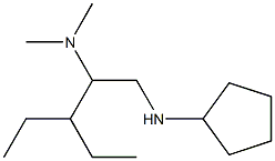 [1-(cyclopentylamino)-3-ethylpentan-2-yl]dimethylamine 结构式