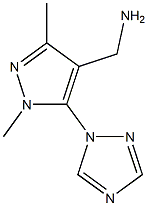 [1,3-dimethyl-5-(1H-1,2,4-triazol-1-yl)-1H-pyrazol-4-yl]methanamine 结构式