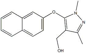 [1,3-dimethyl-5-(naphthalen-2-yloxy)-1H-pyrazol-4-yl]methanol 结构式