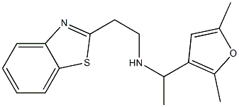 [2-(1,3-benzothiazol-2-yl)ethyl][1-(2,5-dimethylfuran-3-yl)ethyl]amine 结构式
