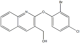 [2-(2-bromo-4-chlorophenoxy)quinolin-3-yl]methanol 结构式