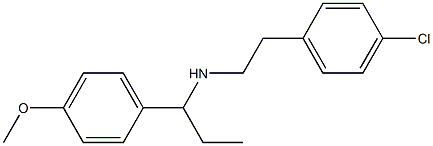 [2-(4-chlorophenyl)ethyl][1-(4-methoxyphenyl)propyl]amine 结构式
