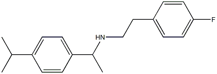 [2-(4-fluorophenyl)ethyl]({1-[4-(propan-2-yl)phenyl]ethyl})amine 结构式