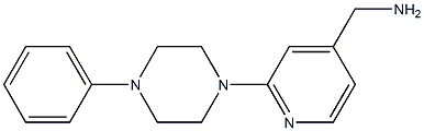 [2-(4-phenylpiperazin-1-yl)pyridin-4-yl]methanamine 结构式