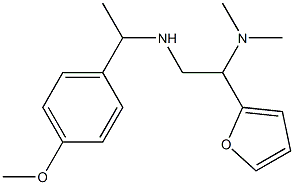 [2-(dimethylamino)-2-(furan-2-yl)ethyl][1-(4-methoxyphenyl)ethyl]amine 结构式