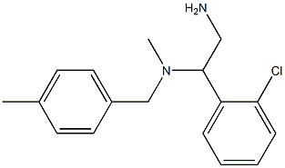 [2-amino-1-(2-chlorophenyl)ethyl](methyl)[(4-methylphenyl)methyl]amine 结构式