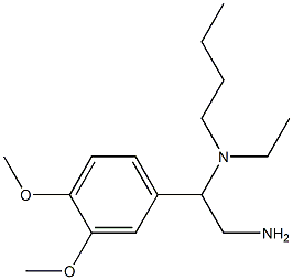 [2-amino-1-(3,4-dimethoxyphenyl)ethyl](butyl)ethylamine 结构式