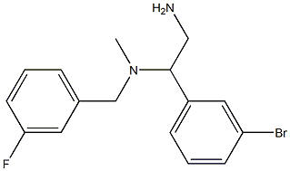 [2-amino-1-(3-bromophenyl)ethyl][(3-fluorophenyl)methyl]methylamine 结构式