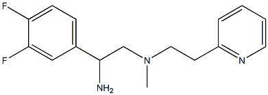 [2-amino-2-(3,4-difluorophenyl)ethyl](methyl)[2-(pyridin-2-yl)ethyl]amine 结构式