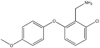 [2-chloro-6-(4-methoxyphenoxy)phenyl]methanamine 结构式