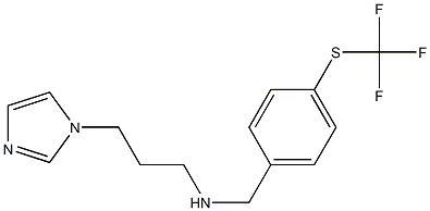 [3-(1H-imidazol-1-yl)propyl]({4-[(trifluoromethyl)sulfanyl]phenyl}methyl)amine 结构式