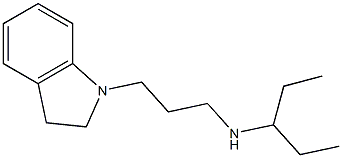 [3-(2,3-dihydro-1H-indol-1-yl)propyl](pentan-3-yl)amine 结构式