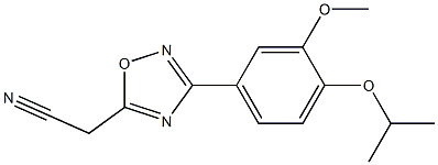 [3-(4-isopropoxy-3-methoxyphenyl)-1,2,4-oxadiazol-5-yl]acetonitrile 结构式