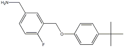 [3-(4-tert-butylphenoxymethyl)-4-fluorophenyl]methanamine 结构式