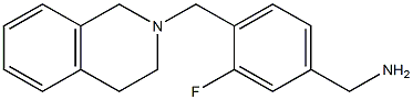 [3-fluoro-4-(1,2,3,4-tetrahydroisoquinolin-2-ylmethyl)phenyl]methanamine 结构式