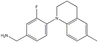 [3-fluoro-4-(6-methyl-1,2,3,4-tetrahydroquinolin-1-yl)phenyl]methanamine 结构式