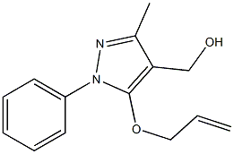 [3-methyl-1-phenyl-5-(prop-2-en-1-yloxy)-1H-pyrazol-4-yl]methanol 结构式