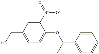 [3-nitro-4-(1-phenylethoxy)phenyl]methanol 结构式