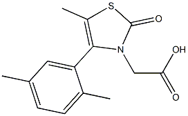 [4-(2,5-dimethylphenyl)-5-methyl-2-oxo-1,3-thiazol-3(2H)-yl]acetic acid 结构式