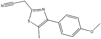 [4-(4-methoxyphenyl)-5-methyl-1,3-thiazol-2-yl]acetonitrile 结构式