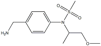 [4-(aminomethyl)phenyl]-N-(1-methoxypropan-2-yl)methanesulfonamide 结构式