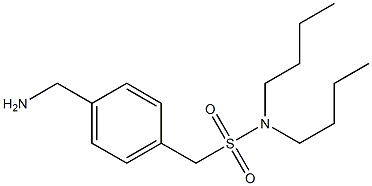 [4-(aminomethyl)phenyl]-N,N-dibutylmethanesulfonamide 结构式