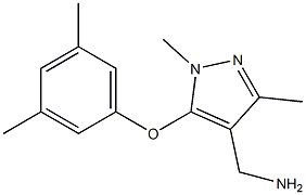 [5-(3,5-dimethylphenoxy)-1,3-dimethyl-1H-pyrazol-4-yl]methanamine 结构式