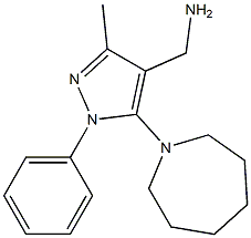 [5-(azepan-1-yl)-3-methyl-1-phenyl-1H-pyrazol-4-yl]methanamine 结构式