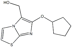 [6-(cyclopentyloxy)imidazo[2,1-b][1,3]thiazol-5-yl]methanol 结构式