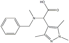 [benzyl(methyl)amino](1,3,5-trimethyl-1H-pyrazol-4-yl)acetic acid 结构式