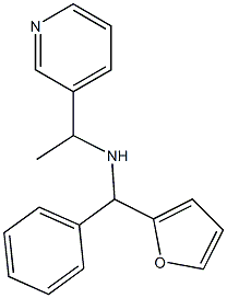 [furan-2-yl(phenyl)methyl][1-(pyridin-3-yl)ethyl]amine 结构式