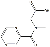 [methyl(pyrazin-2-ylcarbonyl)amino]acetic acid 结构式