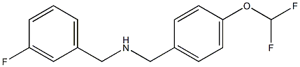 {[4-(difluoromethoxy)phenyl]methyl}[(3-fluorophenyl)methyl]amine 结构式