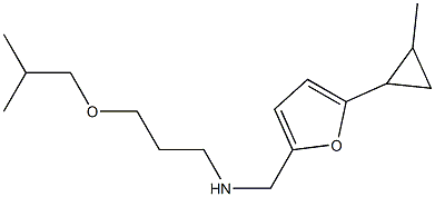 {[5-(2-methylcyclopropyl)furan-2-yl]methyl}[3-(2-methylpropoxy)propyl]amine 结构式