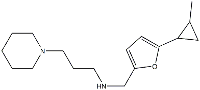 {[5-(2-methylcyclopropyl)furan-2-yl]methyl}[3-(piperidin-1-yl)propyl]amine 结构式