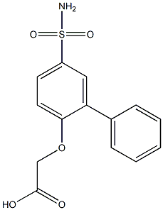 {[5-(aminosulfonyl)-1,1'-biphenyl-2-yl]oxy}acetic acid 结构式