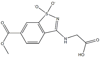 {[6-(methoxycarbonyl)-1,1-dioxido-1,2-benzisothiazol-3-yl]amino}acetic acid 结构式