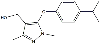 {1,3-dimethyl-5-[4-(propan-2-yl)phenoxy]-1H-pyrazol-4-yl}methanol 结构式