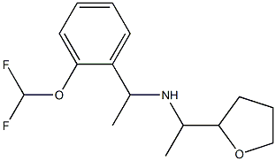 {1-[2-(difluoromethoxy)phenyl]ethyl}[1-(oxolan-2-yl)ethyl]amine 结构式